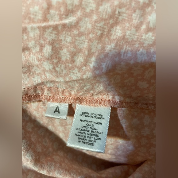 Ann Taylor LOFT Pink/White Boat/V Neck Tie Sleeveless Tank Top 100% Cotton SP - Picture 6 of 6